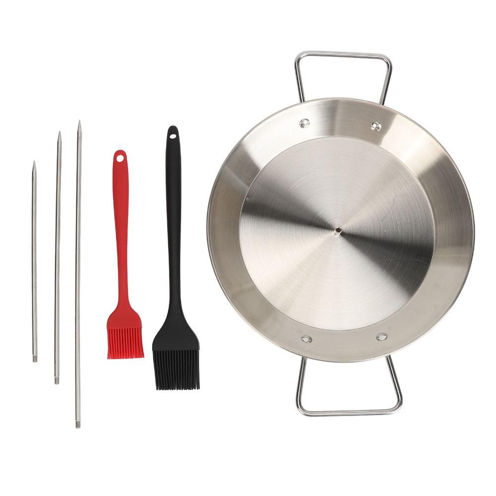 Silver Al Pastor Skewer Stainless Steel Roasting Pan Set Vertical Skewer Set  Dishwasher Safe серебряный