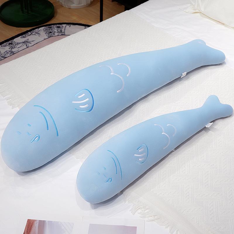 Soft Long Fish Throw Pillow Plush Toy Doll Big Fish Doll Girl Bed Sleeping Leg Rag Doll