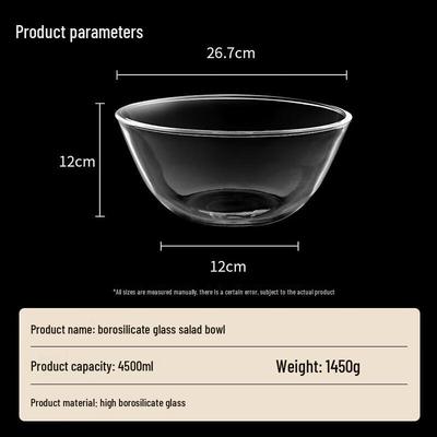 Transparent Glass Mixing and Salad Bowl