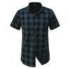 Men's Casual Hawaiian Shirt Short-sleeved European And American Plaid Shirt