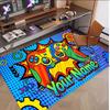 Game Controller Theme Soft Crystal Velvet Rug Custom Name & Text Print Non Slip Floor Rug for Bedroom Living Room