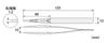 HOZAN Transparent Tip Overall Length Opening Width Tip Width Straight Tweezers, 125mm, 10mm, 1.2mm, Type, P-640-A