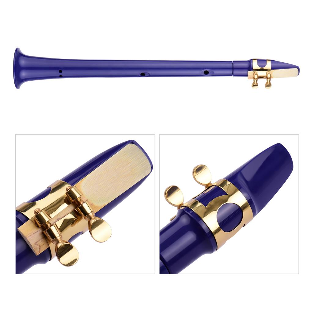 11 Hole C Key Mini Pocket Saxophone ABS with Alto Mouthpiece Ligature 4pcs Reeds 8pcs Dental Pads Finger Charts