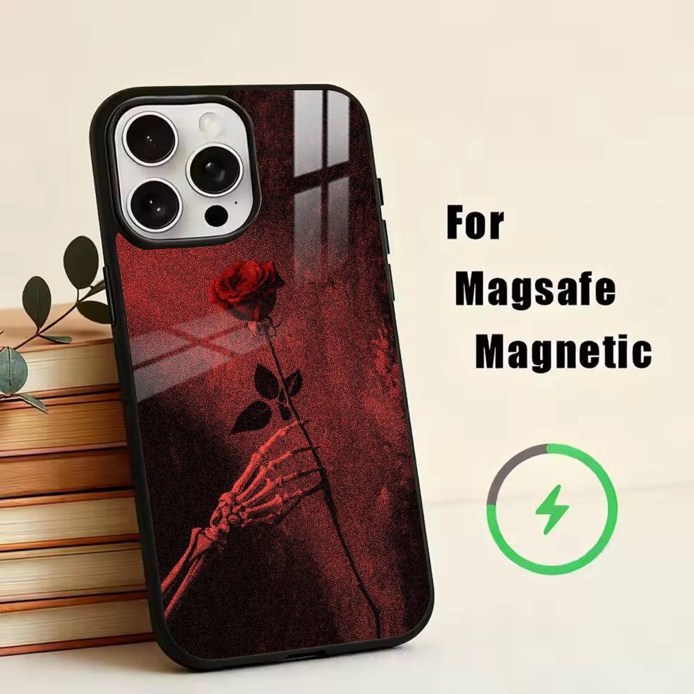 C-Cute Emo Goth Phone Case For iPhone17,16,15,14,13,12,11 Plus,Pro Magnetic with Magsafe Wireless Charging