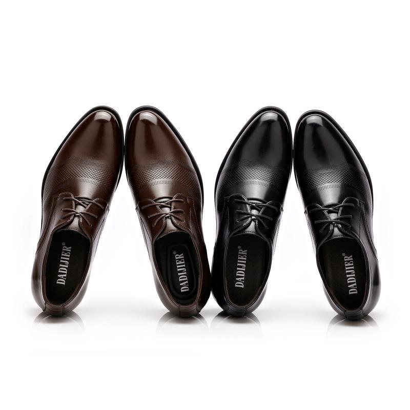 Fashion Mens Leather Shoes Wedding Business Dress Nightclubs Oxfords Breathable Working Lace Up Shoes Men's Shoes Tyh6