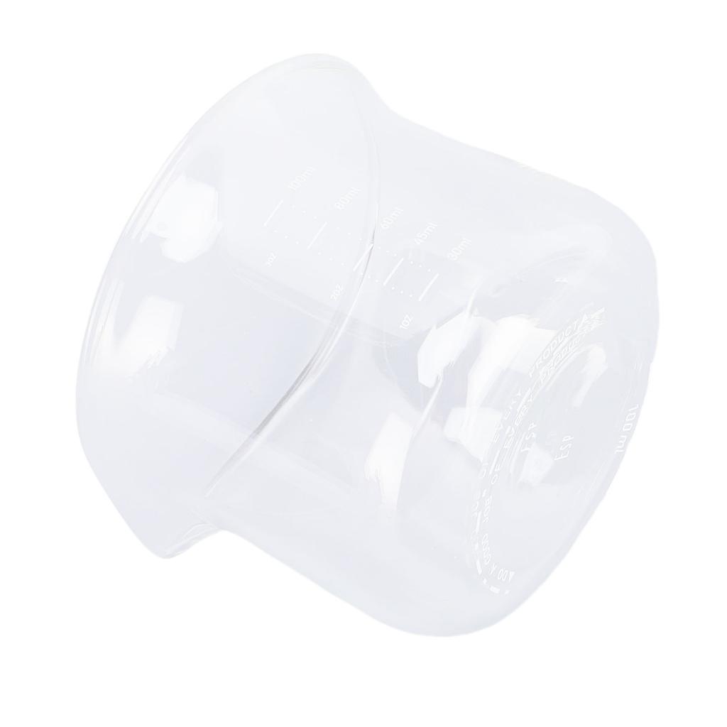 Coffee Concentration Cup High Borosilicate Glass with Scale 100ml Measuring Cup V Shaped Mouth Milk Frothing Pitcher