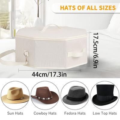 Großkapazität Outdoor Faltbare Hutbox Denim Hut Aufbewahrungstasche Unisex Hut Aufbewahrungsgestell