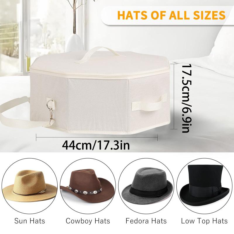 Large Capacity Outdoor Foldable Hat Box Denim Hat Storage Bag Unisex Hat Storage Rack