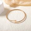 Stylish and Simple Casual Metal Creative Minimalist Design Open Women's Bracelet Versatile Daily Wear
