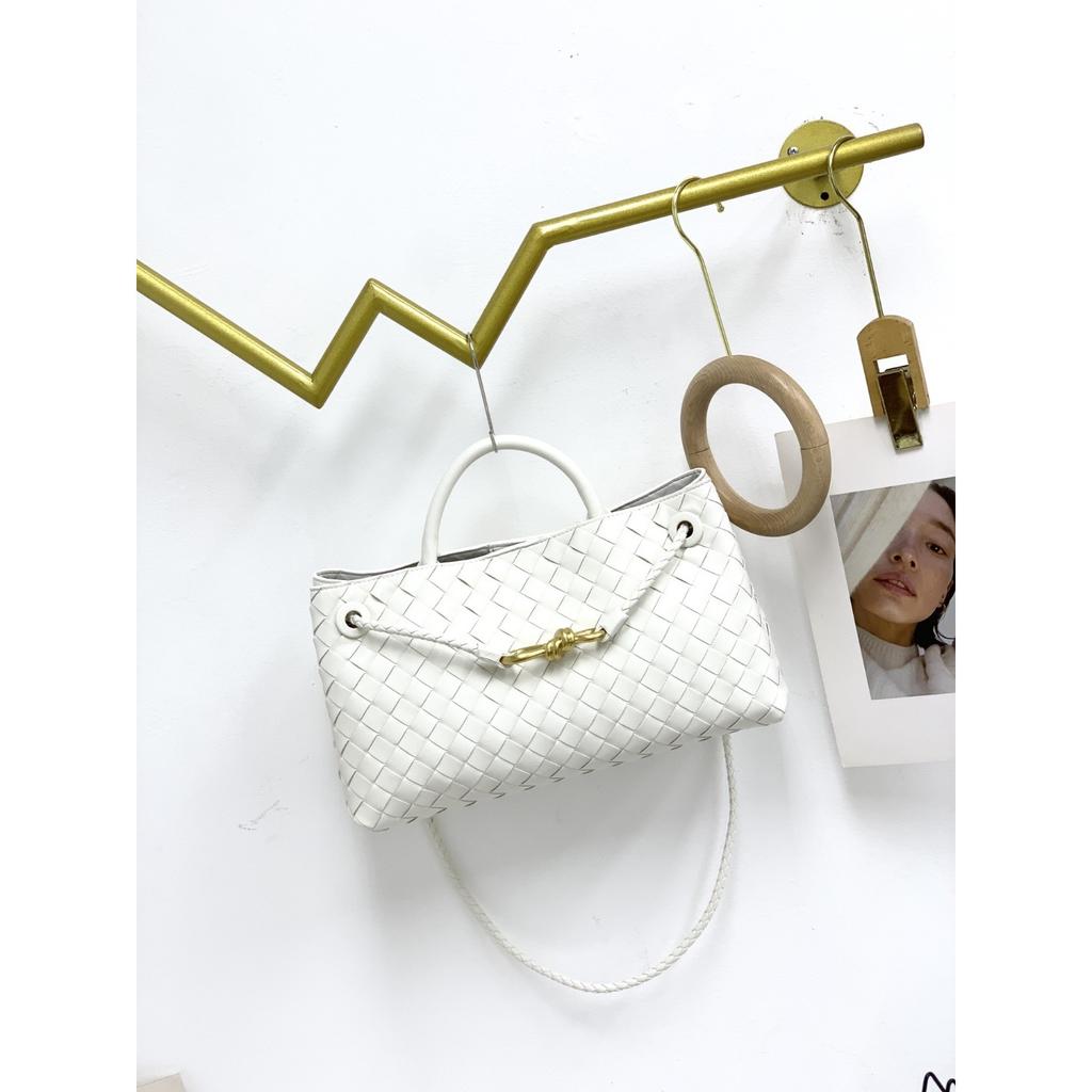 Direktverkauf ab Werk Old Money Stil 2026 neue Leder-Einkaufstasche handgewebte Damentasche Umhänge-Tragetasche Unterarmtasche