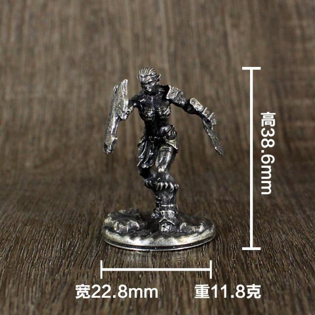 Metal Orc Tribe Soldier Archer Action Figures Desktop Game Chess Pieces Collectible Miniature Model Car Interior Ornament