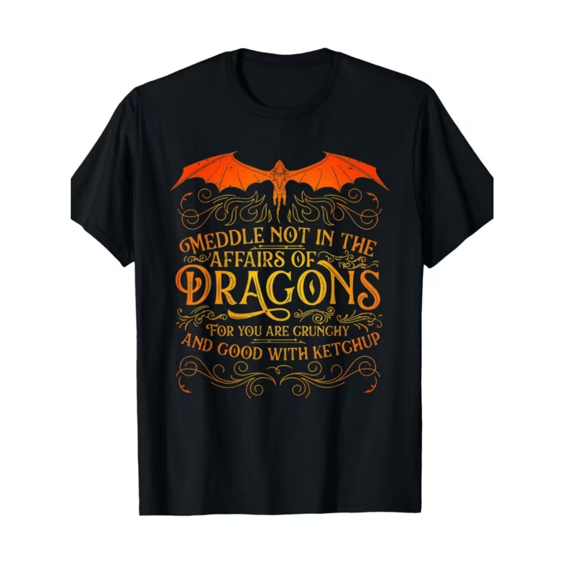 

Women s Stay Out of Dragon T-Shirt-Funny Graphic T-Shirt Features A Bold Dragon Graphic and Witty Casual XXL