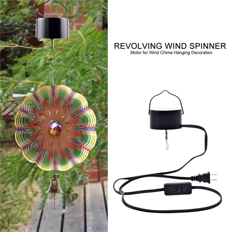 Moteur d'hélice à vent rotatif Premium-2X Pour carillon à vent Décoration suspendue Alimenté par électricité Présentoir suspendu Rotatif - Prise UE