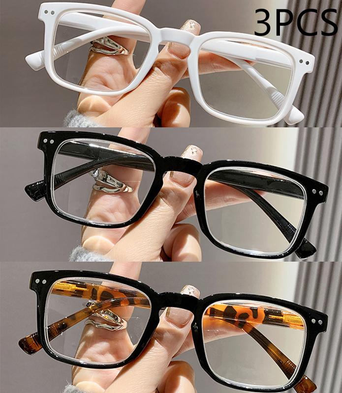 2/3PCS New Anti-blue Light Reading Glasses For Men And Women Square Frame Rice Nail High-end Classic Reading Glasses