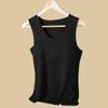 Dame Usynlig Opvarmet Termisk Vest Plys Tynd Slim Fit Termisk Vinter Skjorte Vest