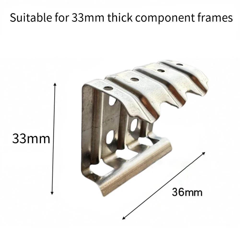 50pcs 304 Stainless Steel Water Guide Clips for Solar Panel Surfaces Designed To Reduce Maintenance and Enhance Water Management