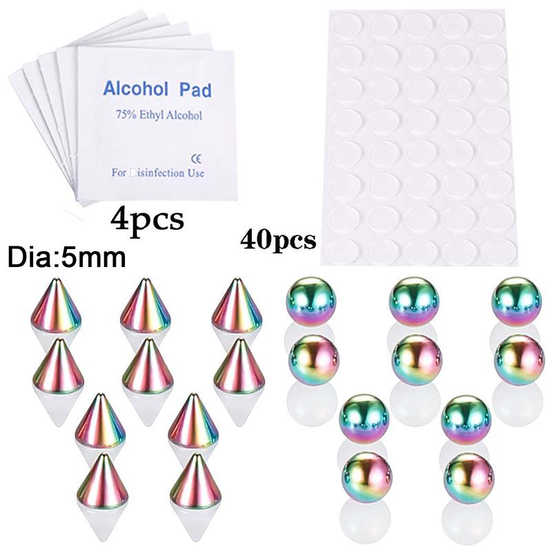 Νέο ψεύτικο δαχτυλίδι για τα χείλη Δαχτυλίδι μύτης Δαχτυλίδι φρυδιών με λακκάκια Αυτοκόλλητο για διάτρηση κοσμήματα