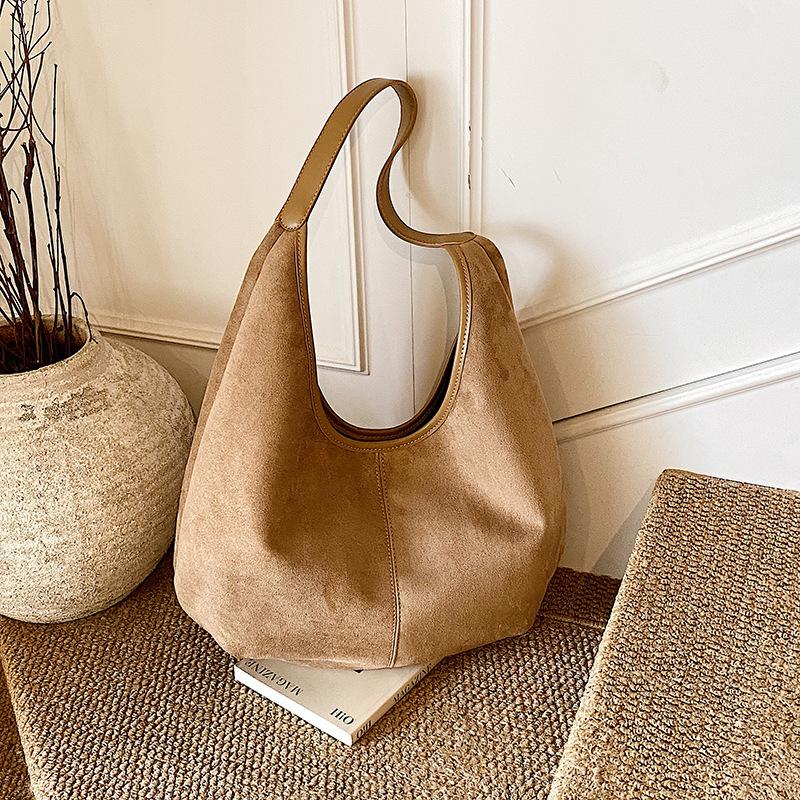 

Повседневная сумка из замши большой вместимости для поездок на работу, женская новая осенняя на плечо, простая сумка-мессенджер хаки