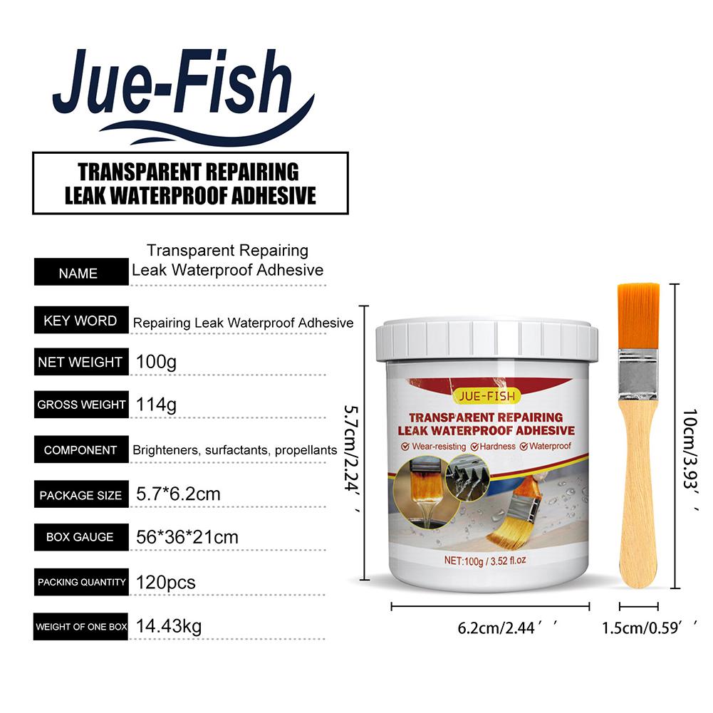 Transparent Sealant Agent Waterproof Coating With Brush  30/100/300g Leak-Free Glue Adhesive Strong Sealant Toilet Repair Tools