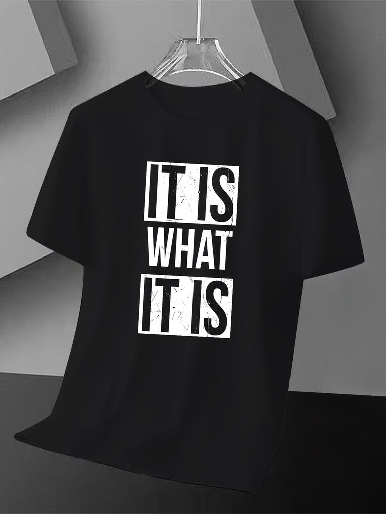 Men's Graphic Tee - Casual Crew Neck, Short Sleeve T-Shirt with Stretch Fabric, Machine Washable -Leisure Style
