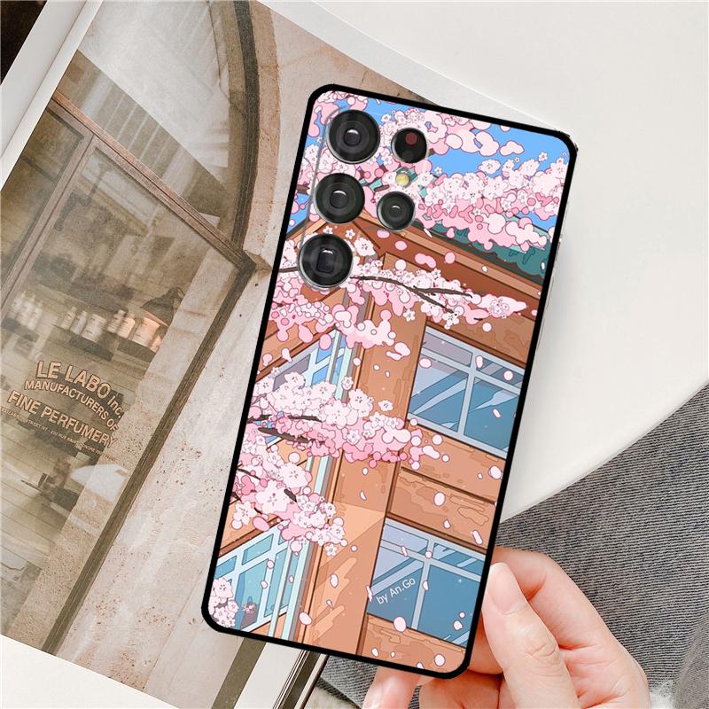 

Ландшафт с цветением сакуры в Токио Чехол для телефона Для Samsung Galaxy S24 Ultra S9 S10 S20 S21 S22 S23 Plus S24 FE S25 Ultra Чехол Galaxy S20 Plus