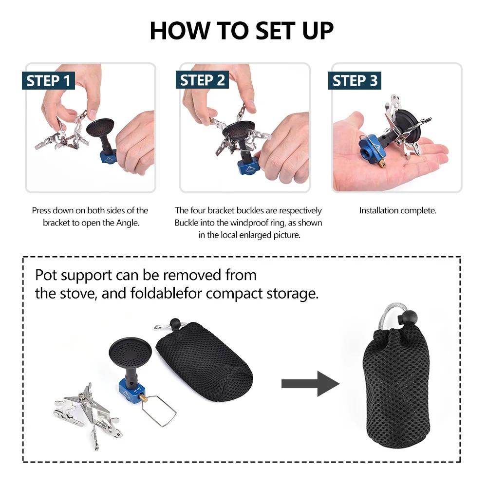 Outdoor Camping Gas Burner Outdoor Stove 3300W Camping Equipment Portable Tourist Survival Bushcraft Kitchen