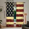 2Pcs American Usa Flag Curtain Vintage Suitable For Living Room Bedroom Kitchen And Bathroom