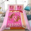 Two Tigers LOVE You're My Perfect Match Bedding Set Duvet Cover Pillowcase Single Twin Size for Student Teen Adult 2/3piece Set
