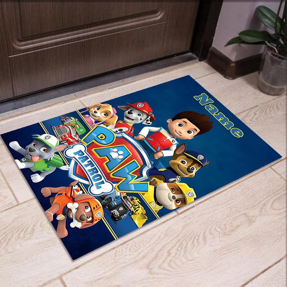 Custom Name PAW Patrol Printed Carpet,Rug for Office Chair Living Room Bedroom Kitchen Room Decor Gifts.