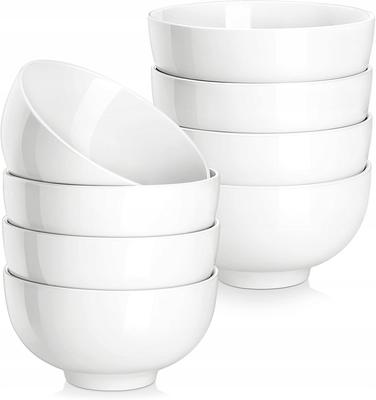 White Porcelain Salad Bowls Set of 8 Pieces 300 Ml Bowls