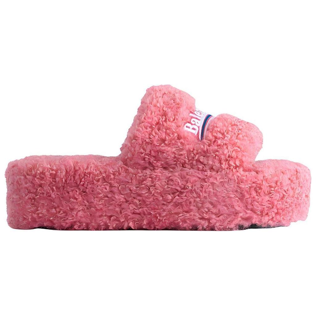 Balenciaga Women's Furry Slides 'Sweet Pink' 762826W2DO15596
