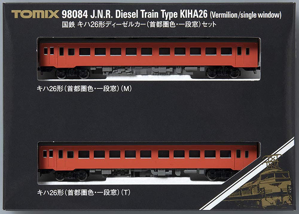 TOMIX N Gauge Kiha 26 Series Metropolitan Color Set 98084 Diesel Train Model Single-Window (2 Cars)