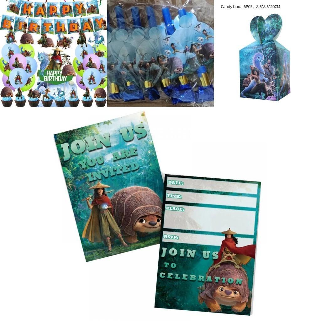 Raya And The Last Dragon Party Supplies Captivating Plates Cups Tablecloth Banner For Birthday Cheers