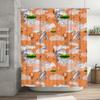 Orange Shower Curtain with Hot Air Balloon Pattern for Home Decor in Bathrooms 180x180cm Shampoo Shower Curtain Waterproof Fab