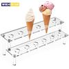 1 Stück Trapezförmiger Acryl-Eiswaffel-Dessert-Halter Tablett Waffelhörnchen-Displayständer Lagerregal Outdoor-Geschirr