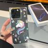 Transparente Quadratische Rückseite Röhrenhülle Schutz Für iPhone 11 15 Plus 12 16 ProMax 13 14 Pro Max Anti-Sauerstoff, Cartoon Einhorn Muster Hülle