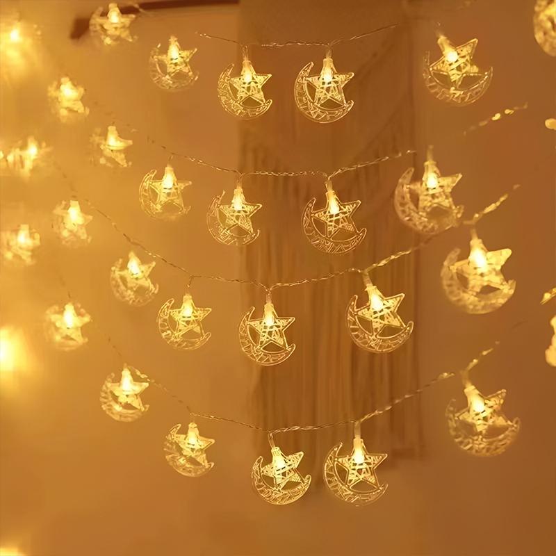 Led Eid Mubarak String Lights Islam Muslim Festival Party Decor Moon Star Castle Lantern Ramadan Decoration For Home 2026