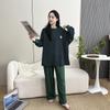 Women's Plus Size Cotton Pajama Set - Autumn Casual & Comfortable, Wearable Outdoors