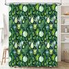 Botanical Shower Curtain Farmhouse Greenery Leaf Pattern Nature Decor Bathroom Fabric Waterproof Vintage Style Modern Home Texti