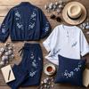 Hot Melt Adhesive Cherry Blossom Iron On Patches DIY Branch Embroidery Applique  Clothing Repair