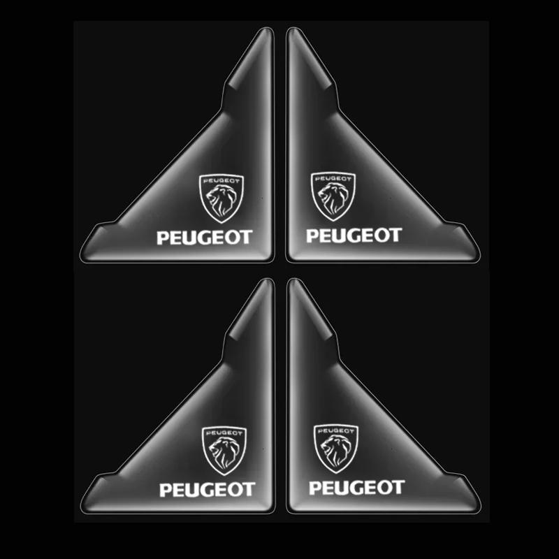 2026 Hot Car Sticker 4PCS Car Door Anti-collision Corner Protectors Stickers Accessories For Peugeot 206 307 308 3008 207 208 40