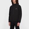Armani Exchange Solide Logo-Buchstaben-Print Kapuzen-Reißverschlussjacke Herrenjacken Schwarz 6KZB56-ZNVQZ-1200