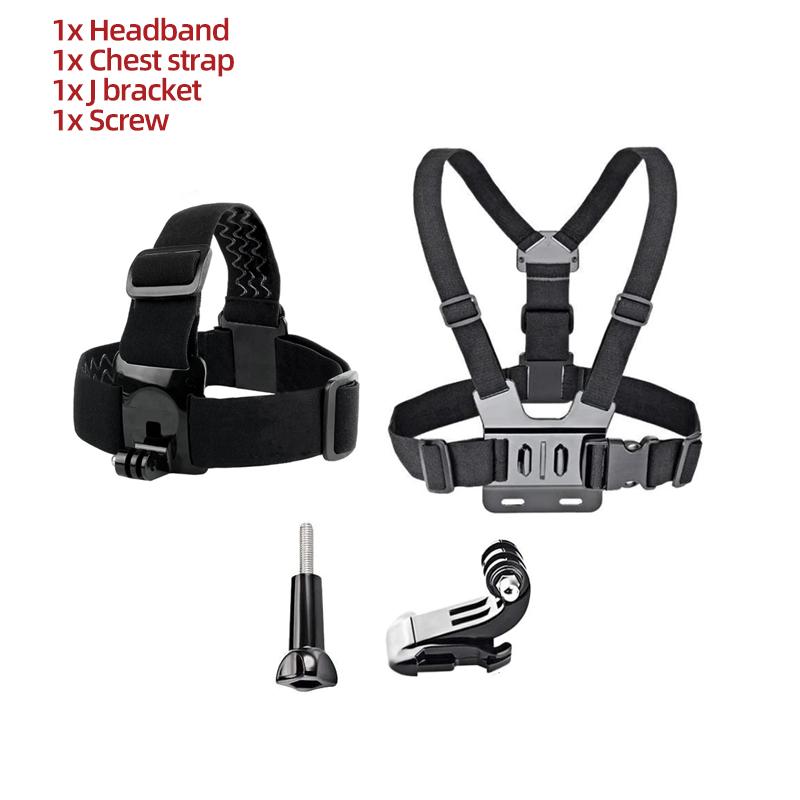 For GoPro Chest Strap Headband J Hook Mount For GoPro Hero 13 12 11 10 9 Insta360 X4 X3 DJI Action 4 3 Action Camera Accessories