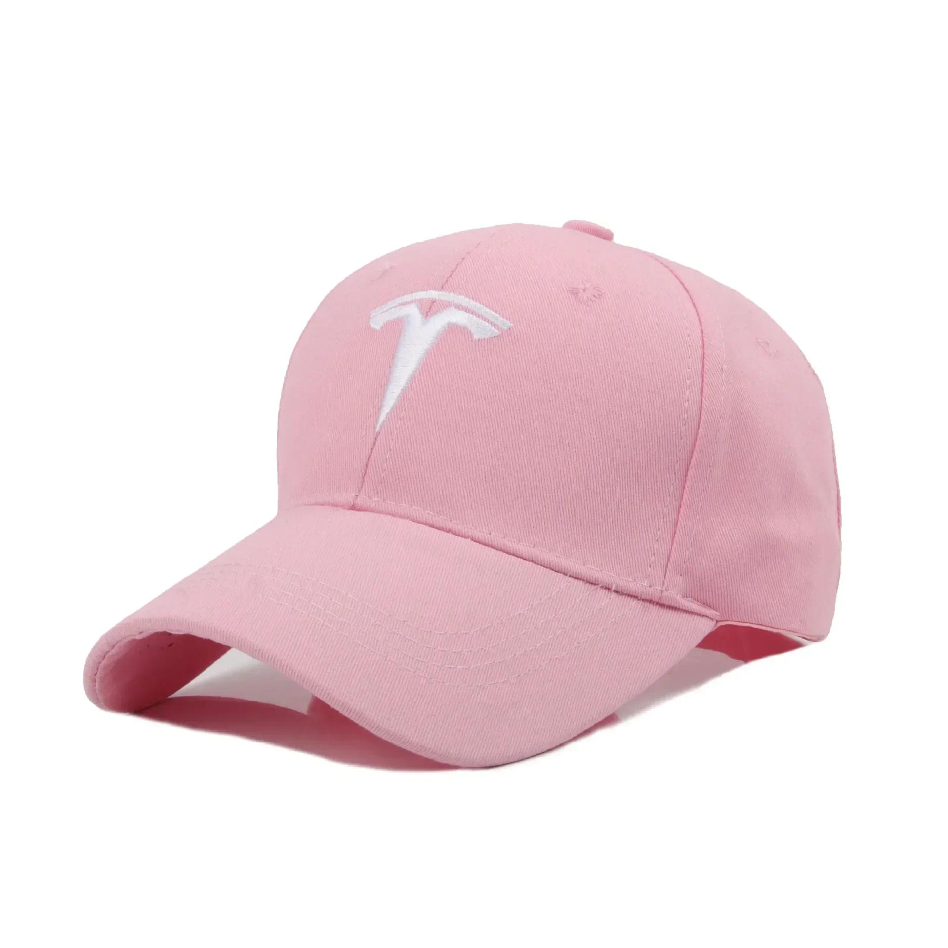 

Car Sticker 2025 Hot Adult Embroidery for Tesla Baseball Cap Men Women Snapback Sunshade Hat Outdoor Sport Hiking Running Adjust рожевий