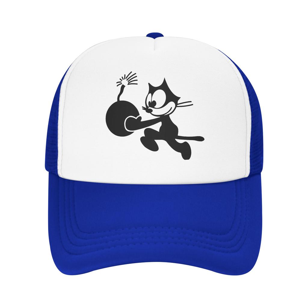 Retro Cartoon Comedy Felixed The Cat  Trucker Hats Trucker Cap Trucker Cap Adjustable Snapback Caps Mesh Baseball Caps