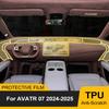 Car Transparent TPU Film for AVATR 07 2024 2025 Auto Interior Dash GPS Screen Panel Anti-Scratch Protective Pre-cut PPF Cover