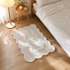 Absorbent Bedside, Non- Doormat for Bedroom, 40 cm, Light Gray Curved