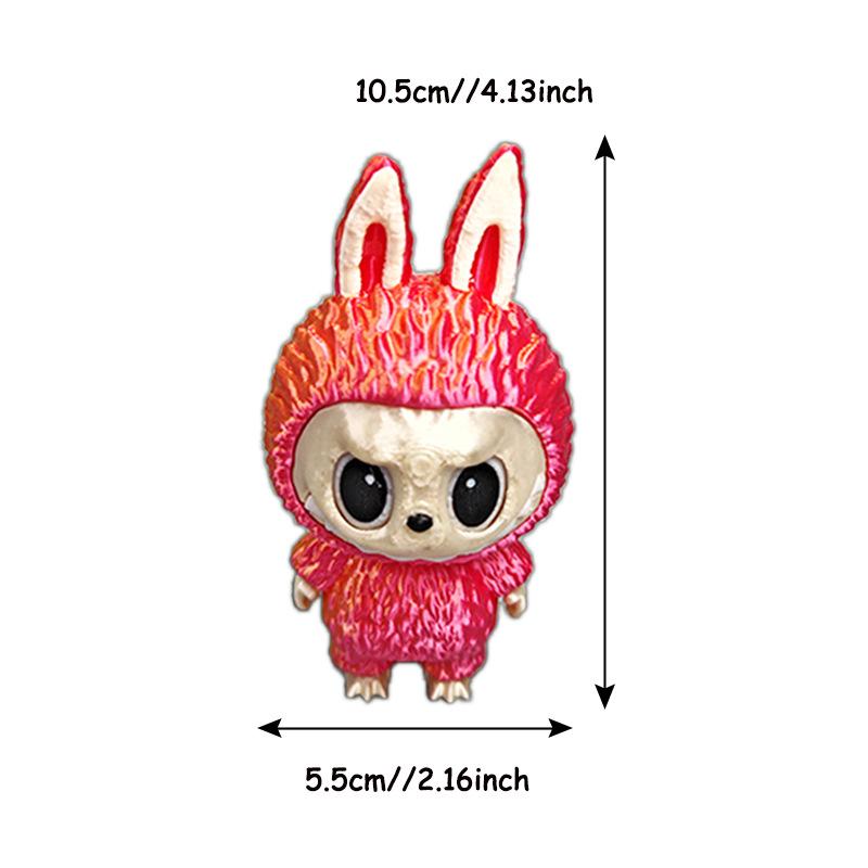 1 Piece Cute Surrounding Characters Gifts 3D Printing Trendy Play Labubu Ornament Cartoon Doll Desktop Decoration