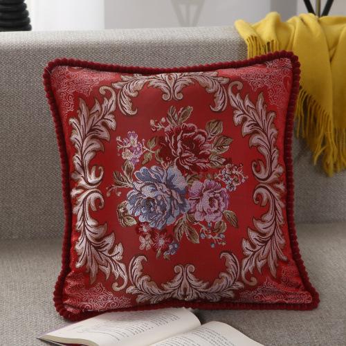 Jacquard Pillow Cover Light Luxury Pillowcase Embroidery Craftsmanship Pillowcase