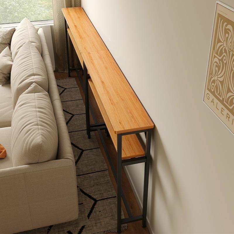 Narrow Bedside Gap Table, Wall-Mounted Long Slim Table, Bed End Table, Sofa Back Gap Storage Cabinet Shelf